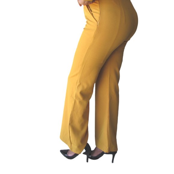 Mustard wide leg pants - Picture 3 of 3